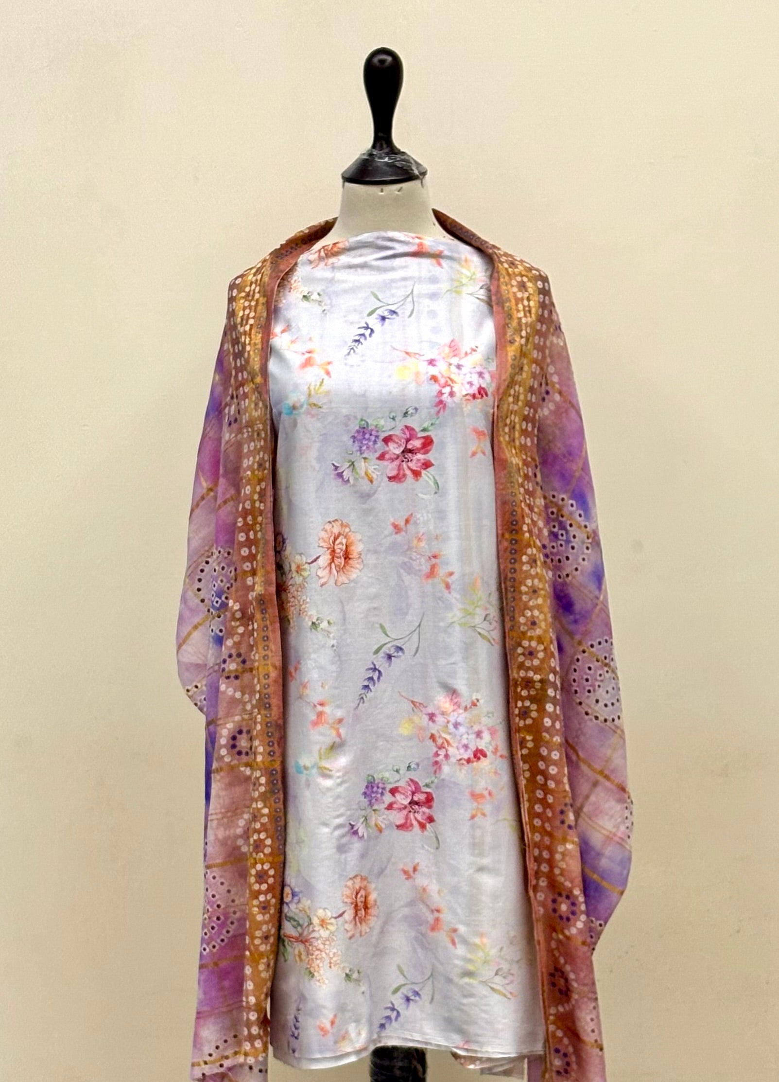 2 Piece Unstitched Printed Ladies Suit